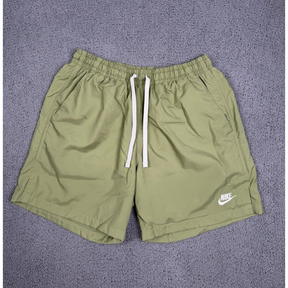 Nike Shorts Mens M Green Sportswear Woven Mesh Flow Elastic Waist Running AR2382